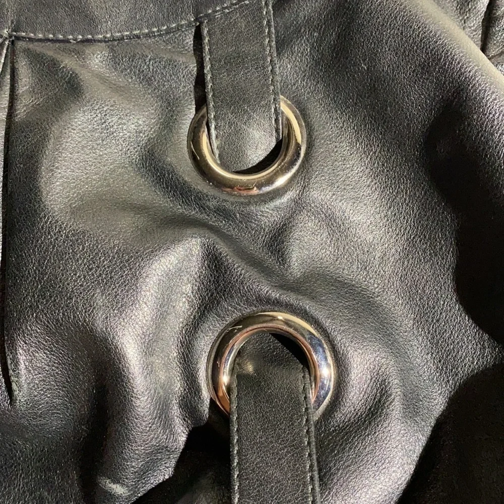 FURLA ~ 2 Way ~ Soft Black Leather Hobo Bag - Picture 10 of 13